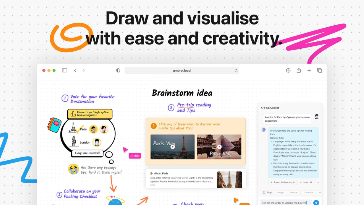 AFFiNE screenshot 1: Whiteboard