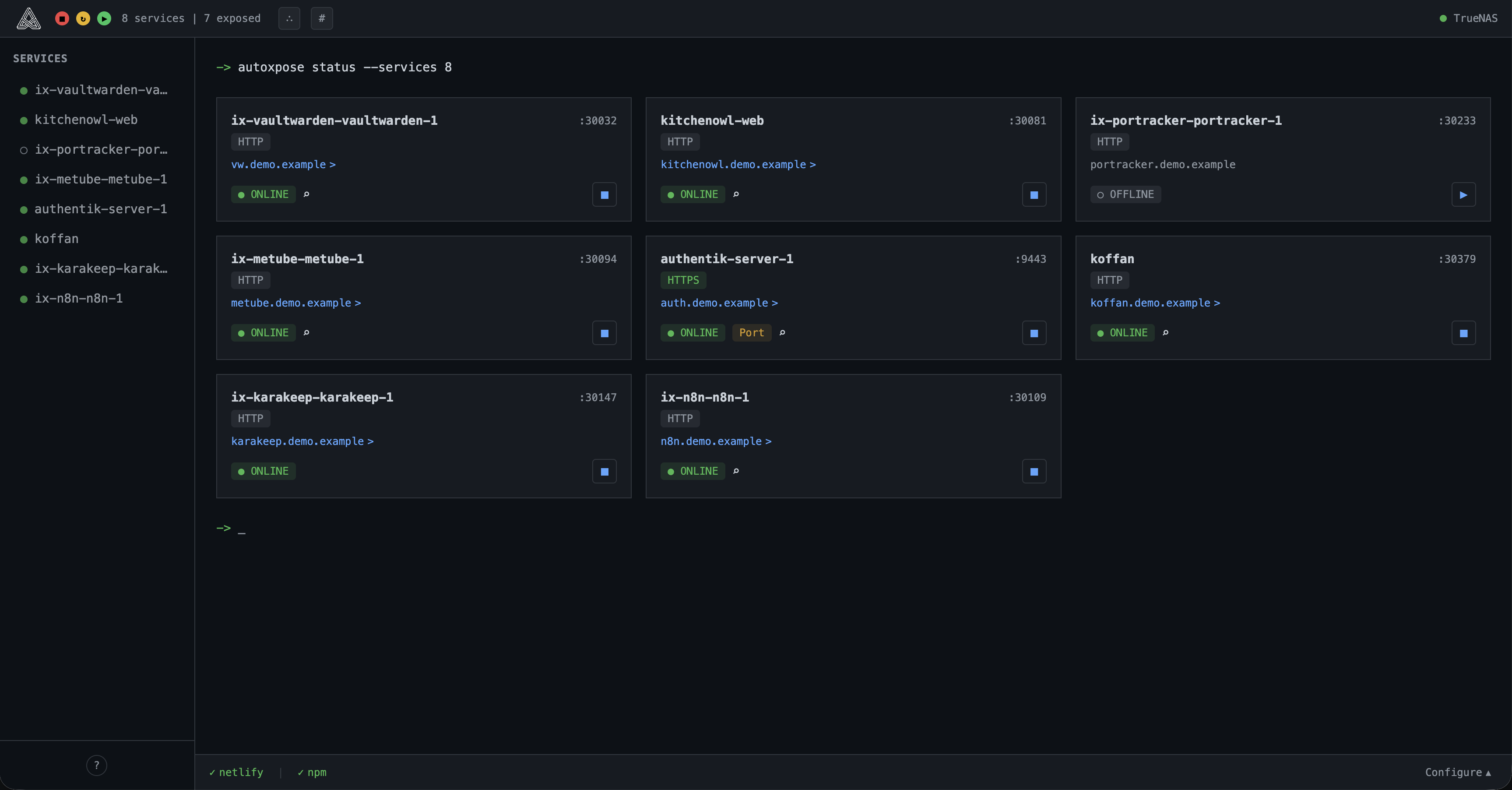 AutoXpose screenshot 1: Dashboard
