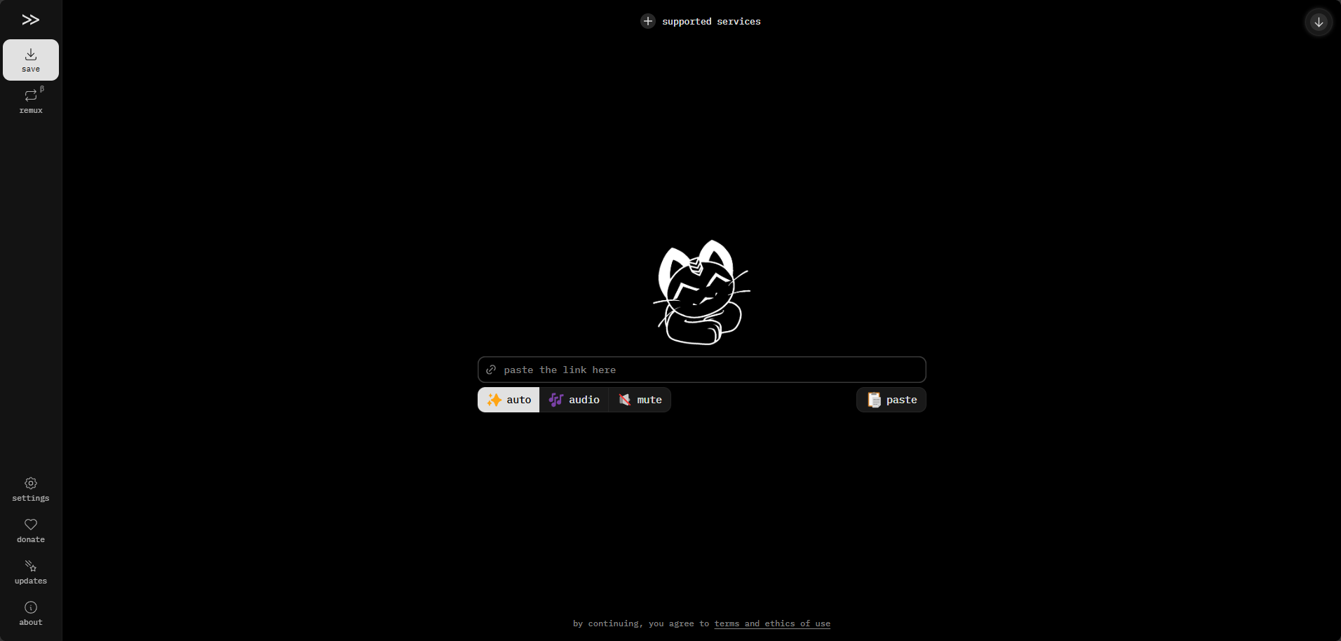 cobalt screenshot 1: Paste a link and save