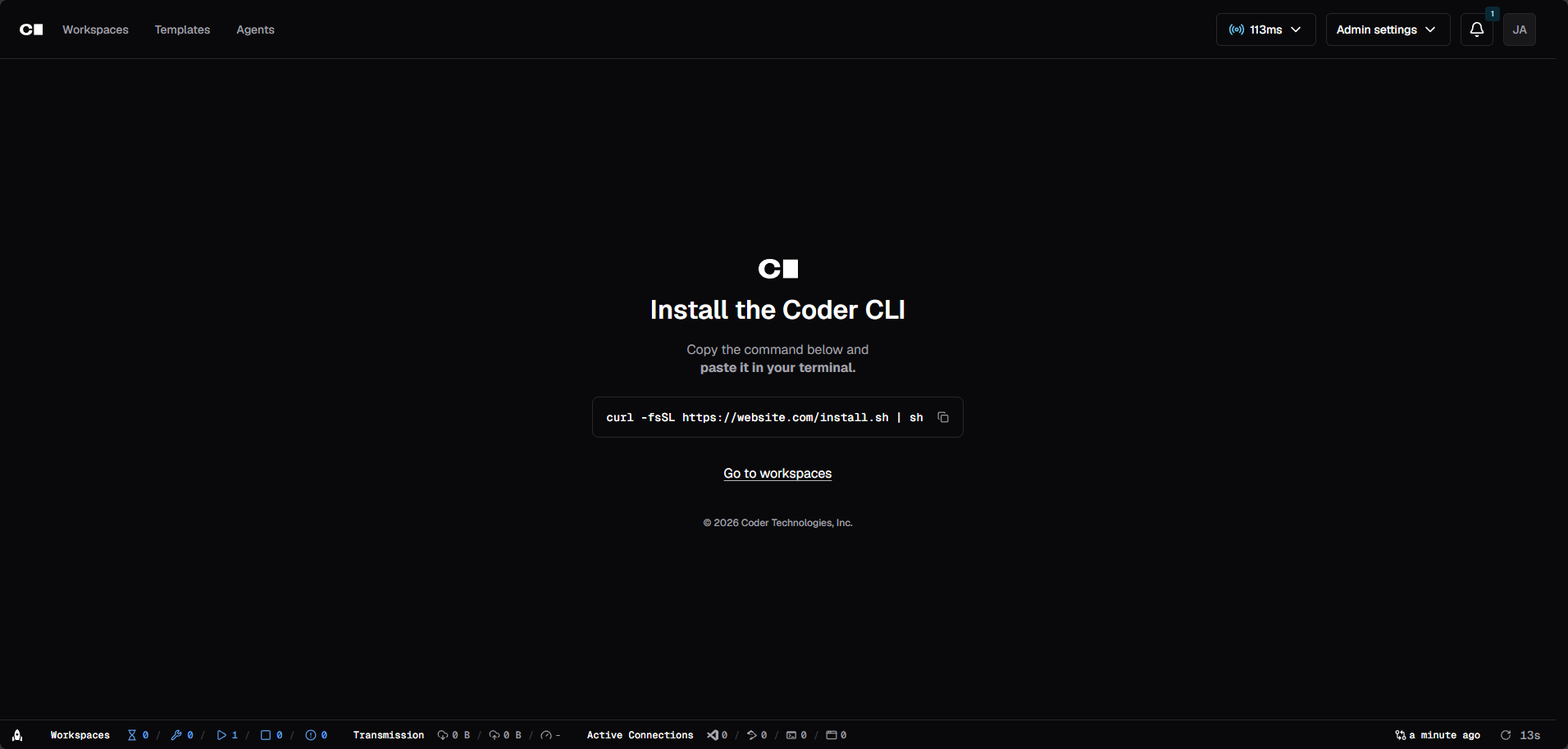 Coder screenshot 5: VS Code in the browser