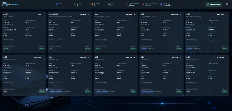 Disk Monitor screenshot 1: Dashboard