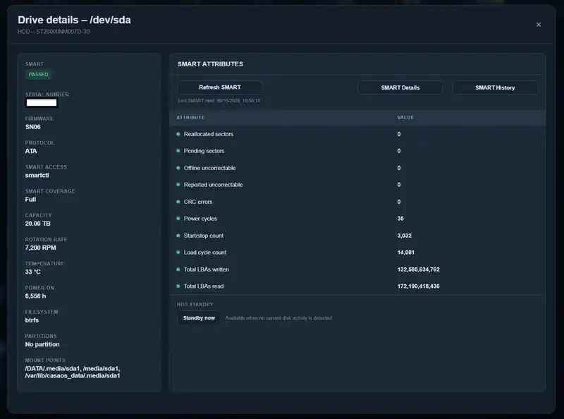Disk Monitor screenshot 2: Drive details
