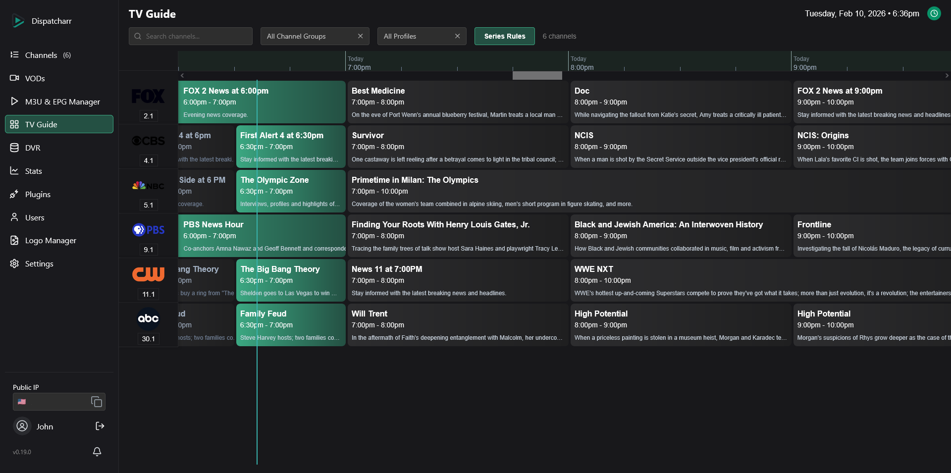 Dispatcharr screenshot 3