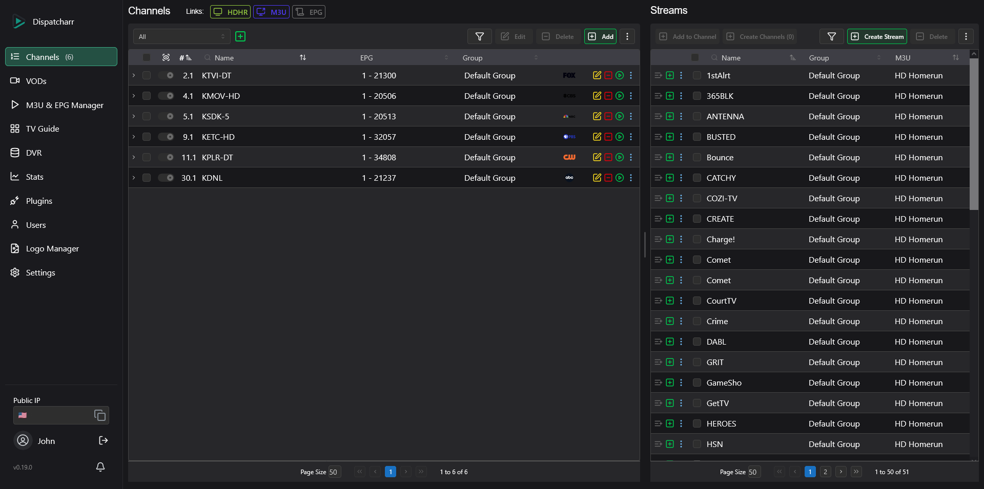 Dispatcharr screenshot 4