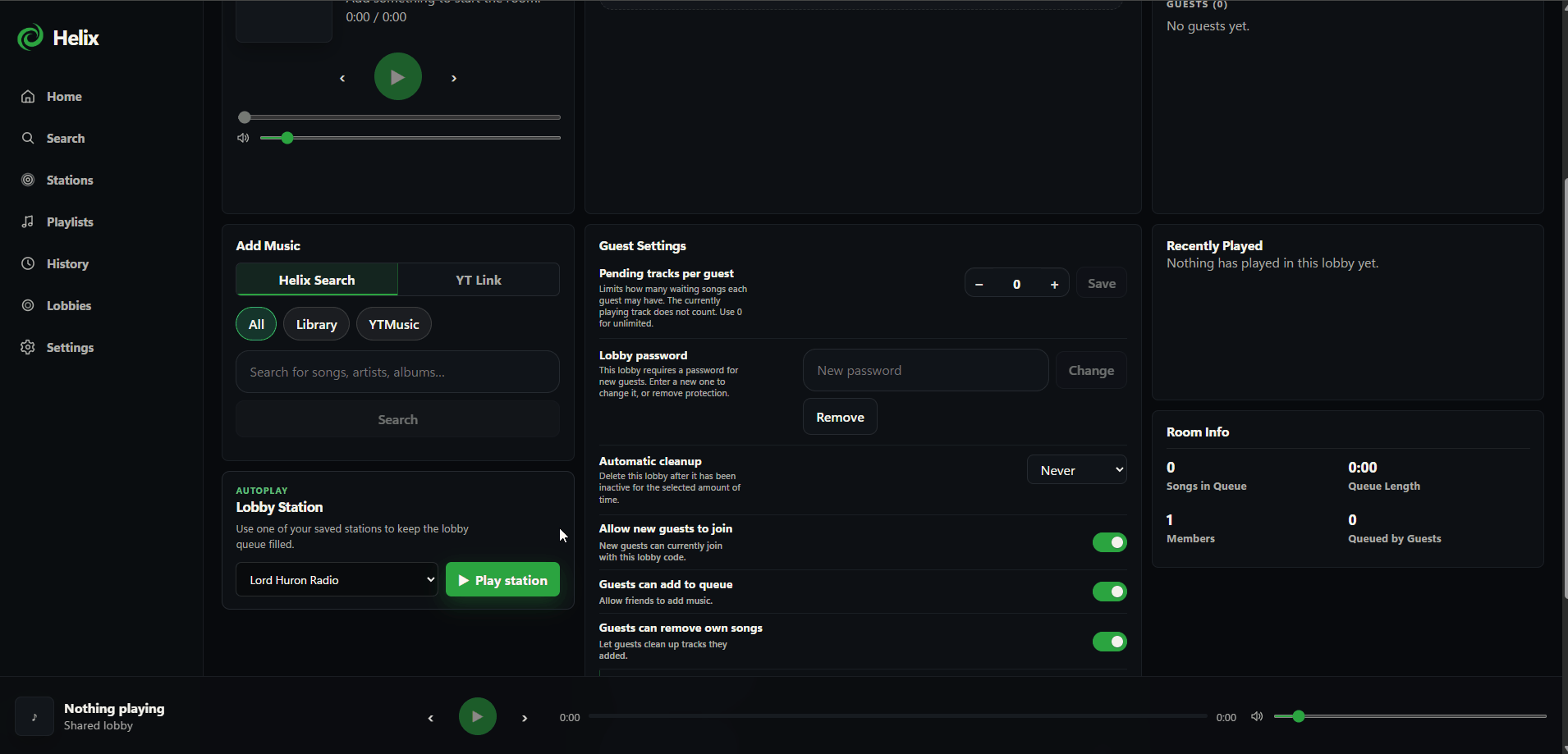 Helix screenshot 4: Station playback