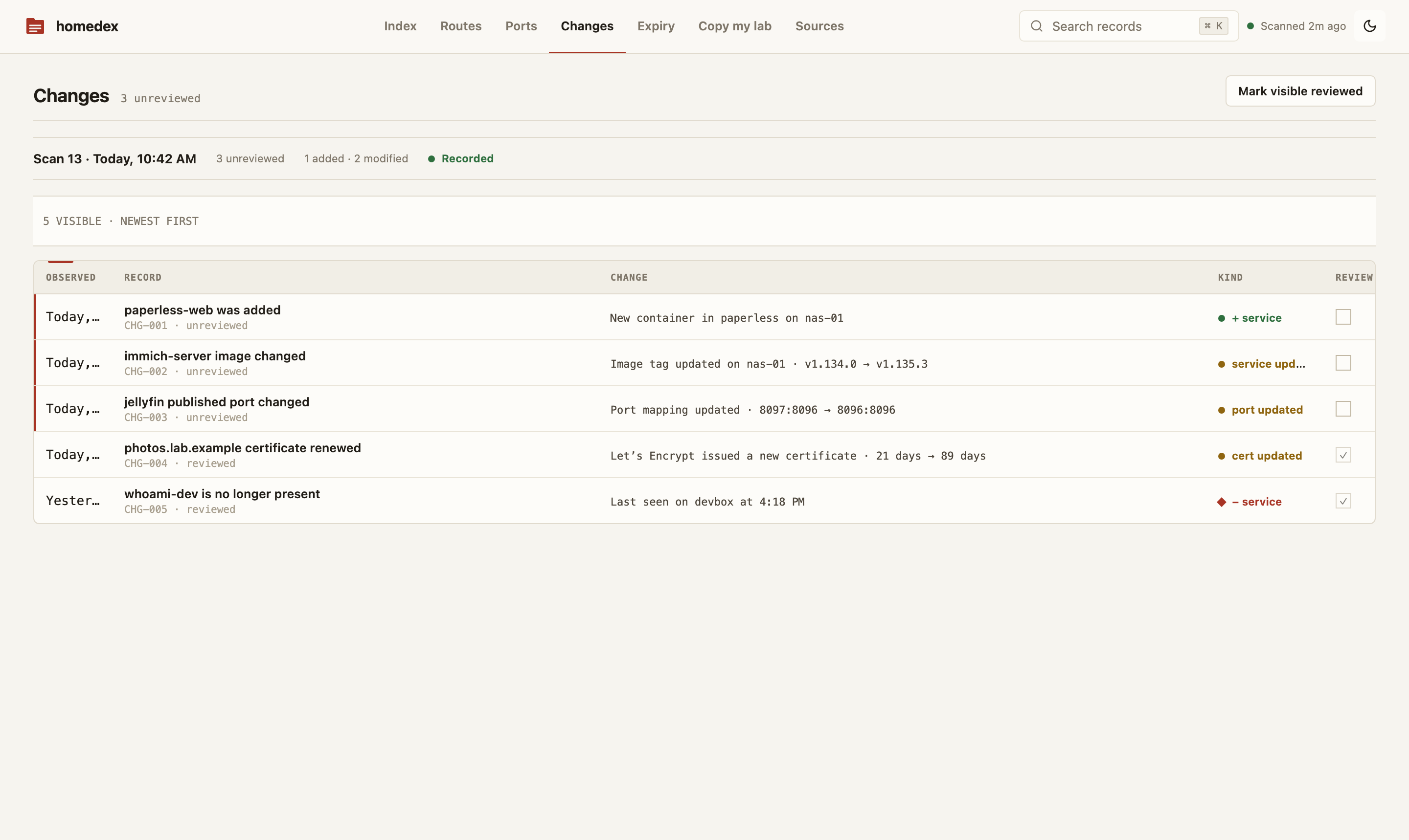 Homedex screenshot 2