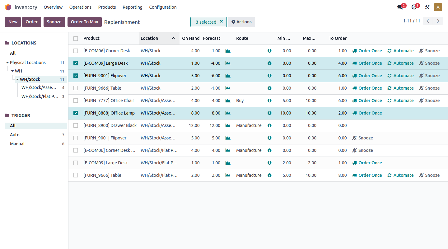 Odoo screenshot 2: Inventory