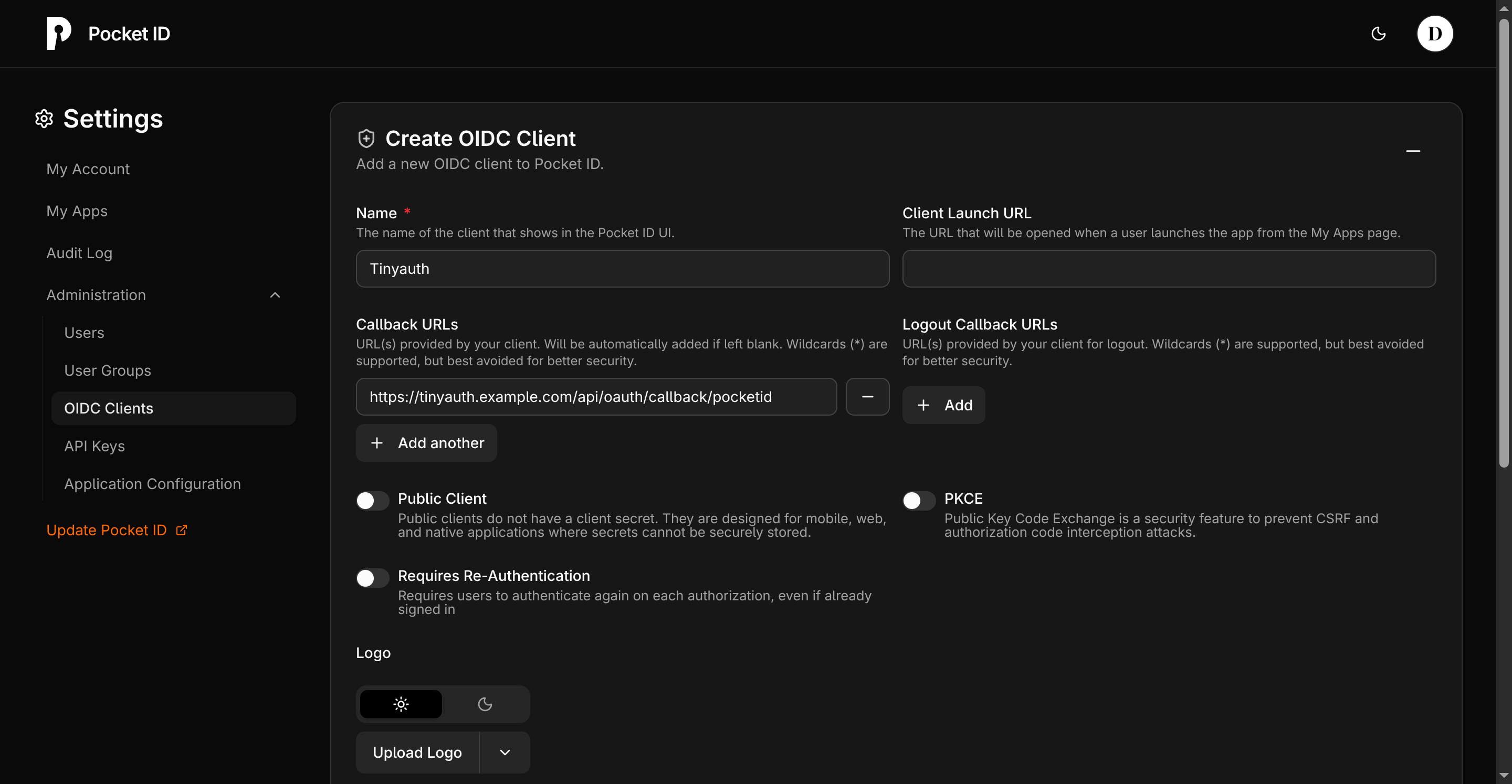 Pocket ID screenshot 4