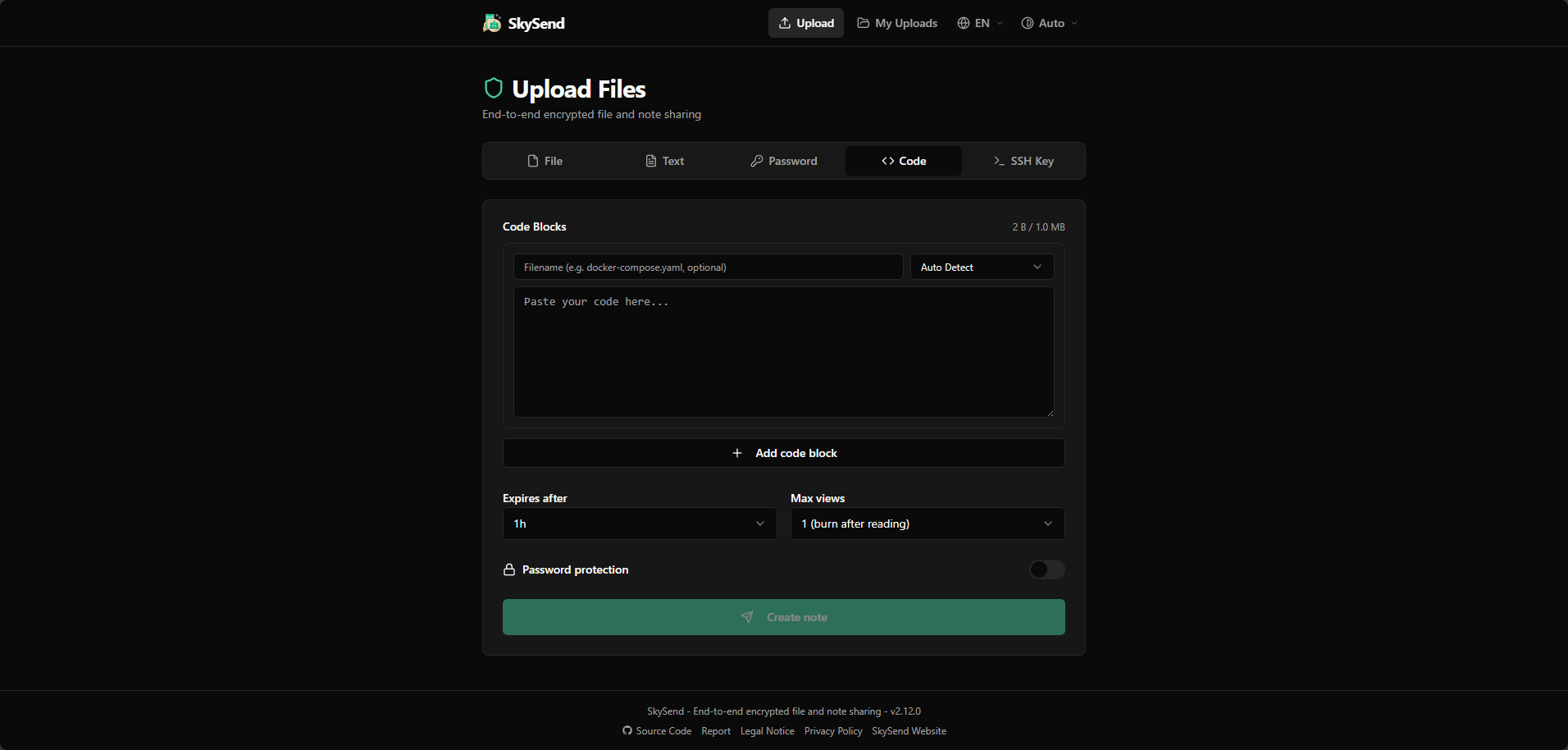 SkySend screenshot 3