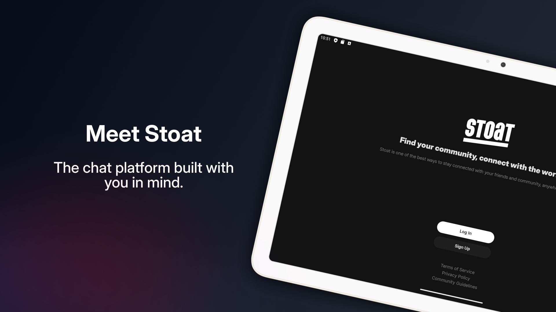 Stoat Chat screenshot 1: Server