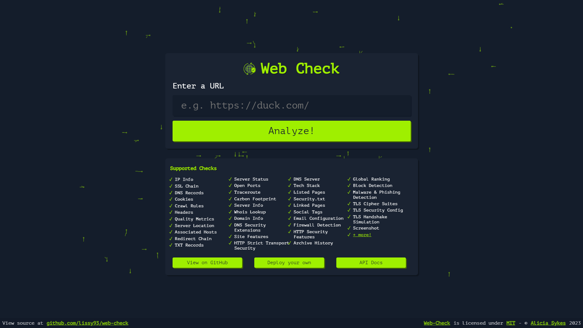 Web-Check screenshot 1